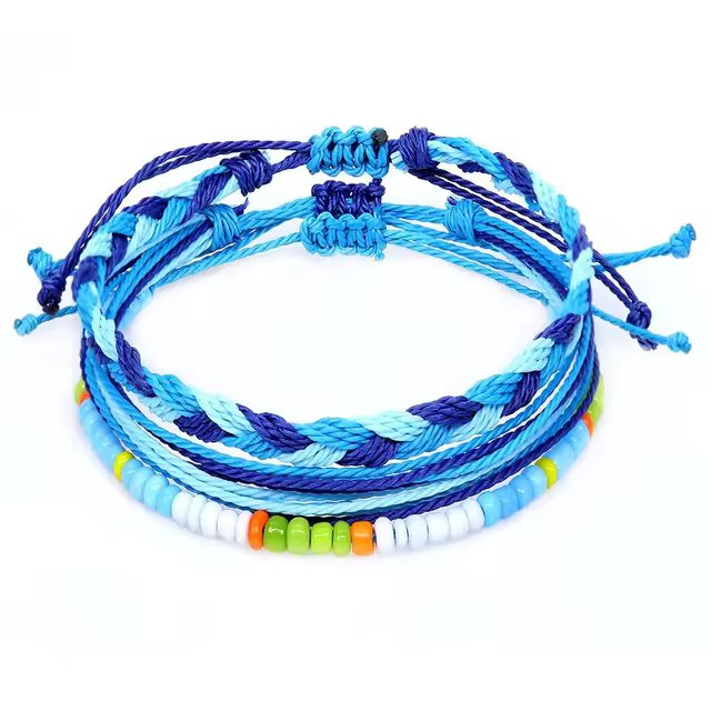 Beaded and Braided Bracelet Trio - CHARM BY CASA - Bracelet